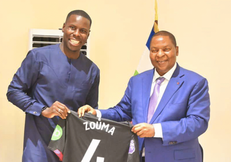 L’international franco-centrafricain Kurt Zouma a eu un échange fructueux avec le Président Touadéra