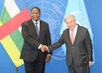 Le président Faustin Archange Touadéra rencontre le SG des Nations Unies António Guterres
