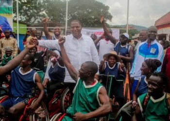 RCA : inauguration de la plateforme multisports du palais des Sports de Bangui par le Président Touadéra