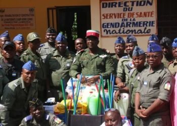 Centrafrique : La 24e Promotion de la Gendarmerie offre de matériel médical à l&rsquo;Infirmerie du Camp Henri Izamo