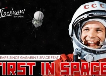 65è anniversaire du premier vol spatial habité ! Il a été accompli par notre cosmonaute, éminent citoyen soviétique, Youri Gagarine.
