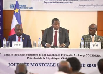 RCA : le Président Touadera lance officiellement les activités du comité interministériel de coordination de lutte contre les faux médicaments 