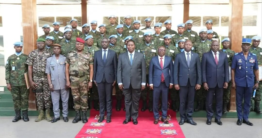 La Republique Centrafricaine rend hommage au contingent rwandais en fin de mission