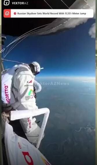 Record du monde : Sergey Boytcov réussit un saut depuis la stratosphère en soutien au Festival international de la jeunesse